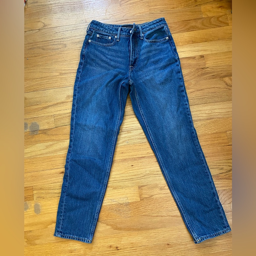 90s straight leg jeans high waist